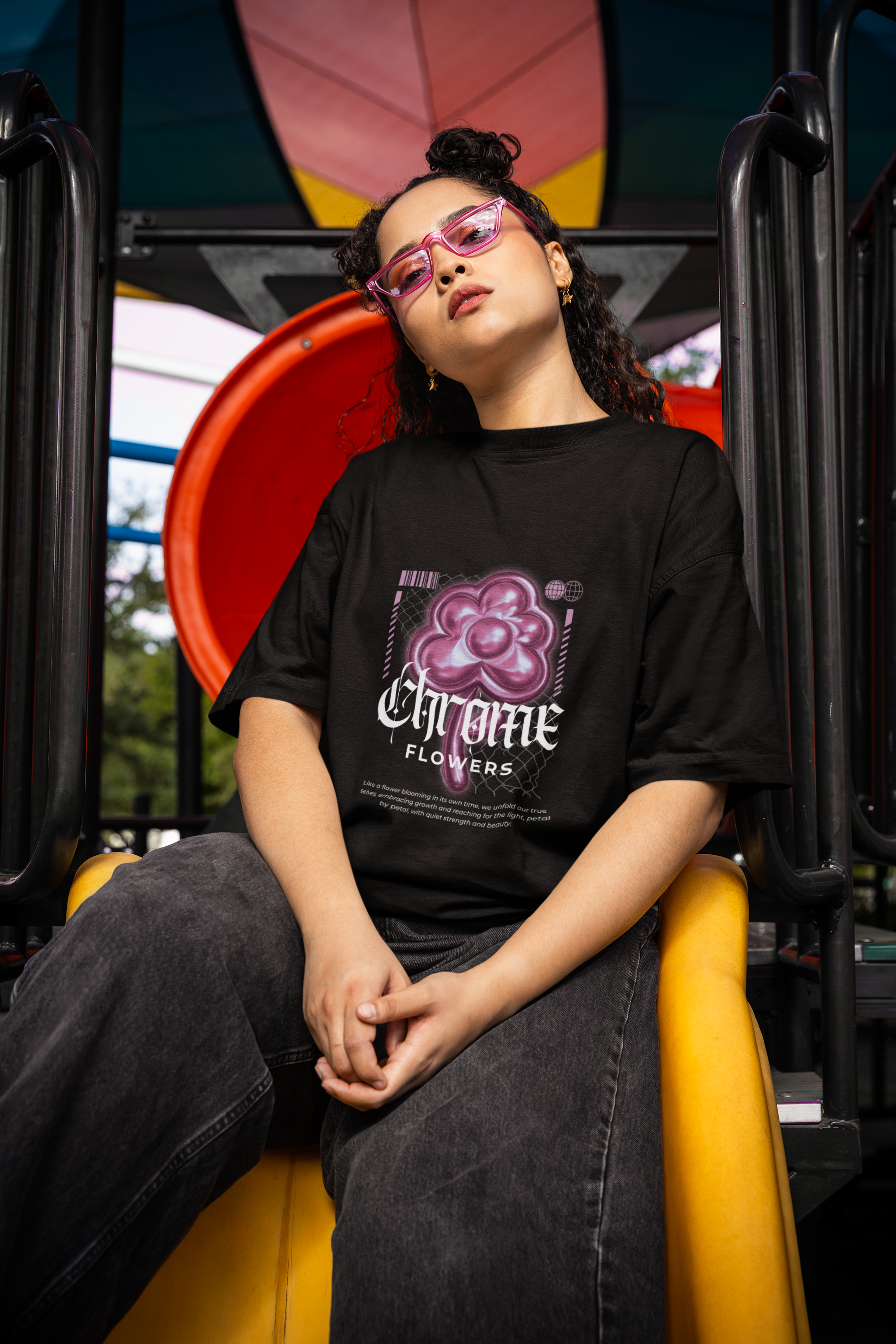 Neon Bloom Tee