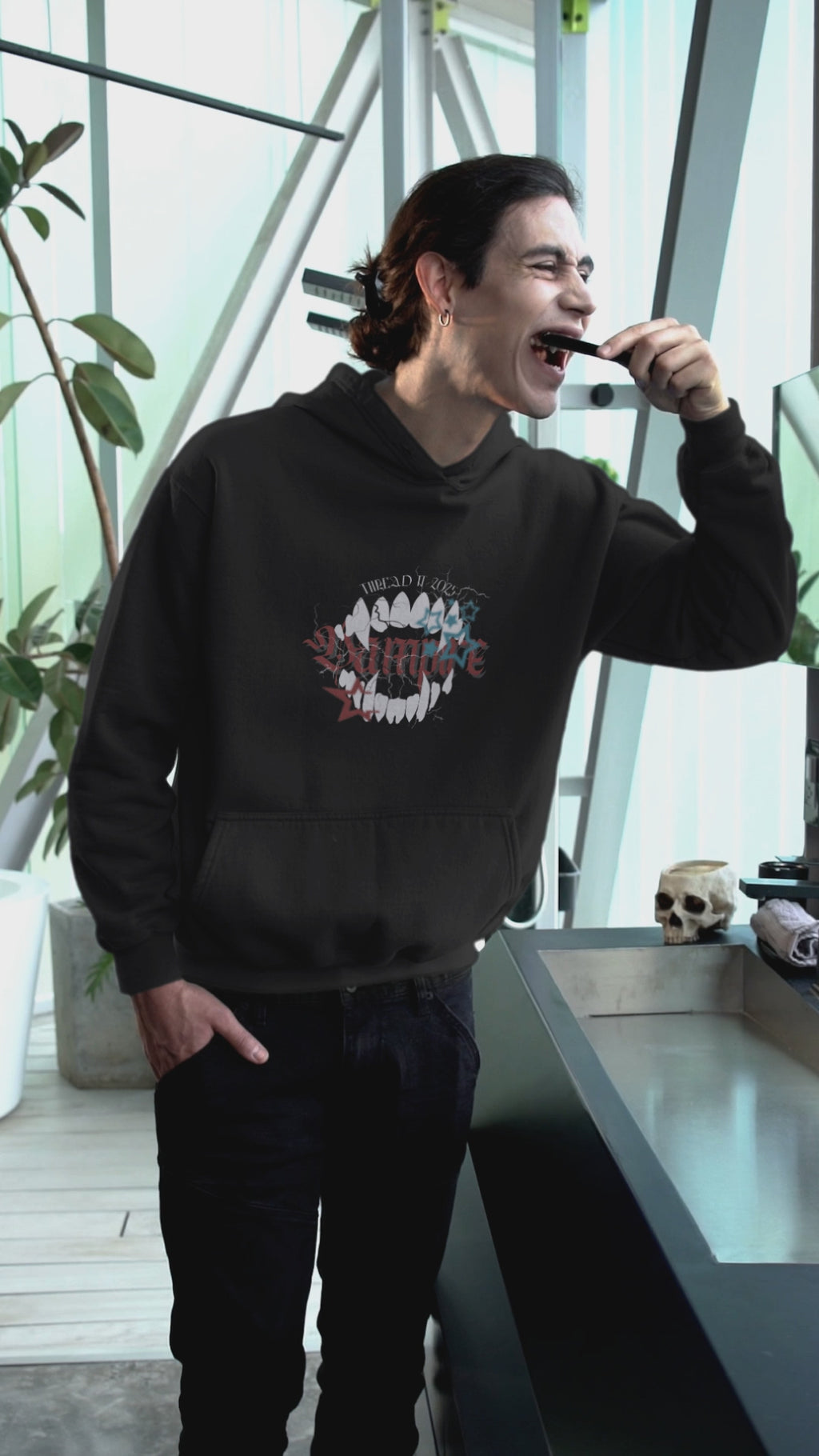 Nocturnal Reign Vampire Hoodie