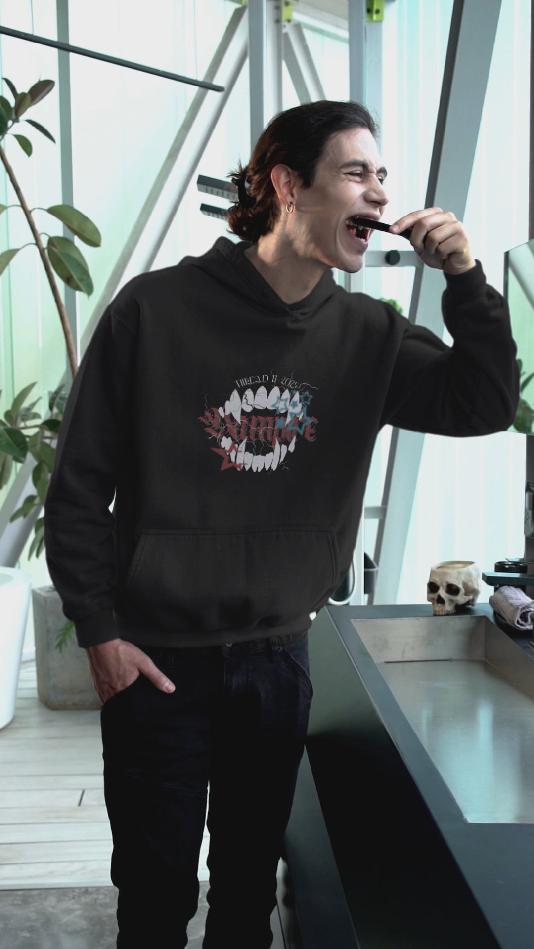 Nocturnal Reign Vampire Hoodie